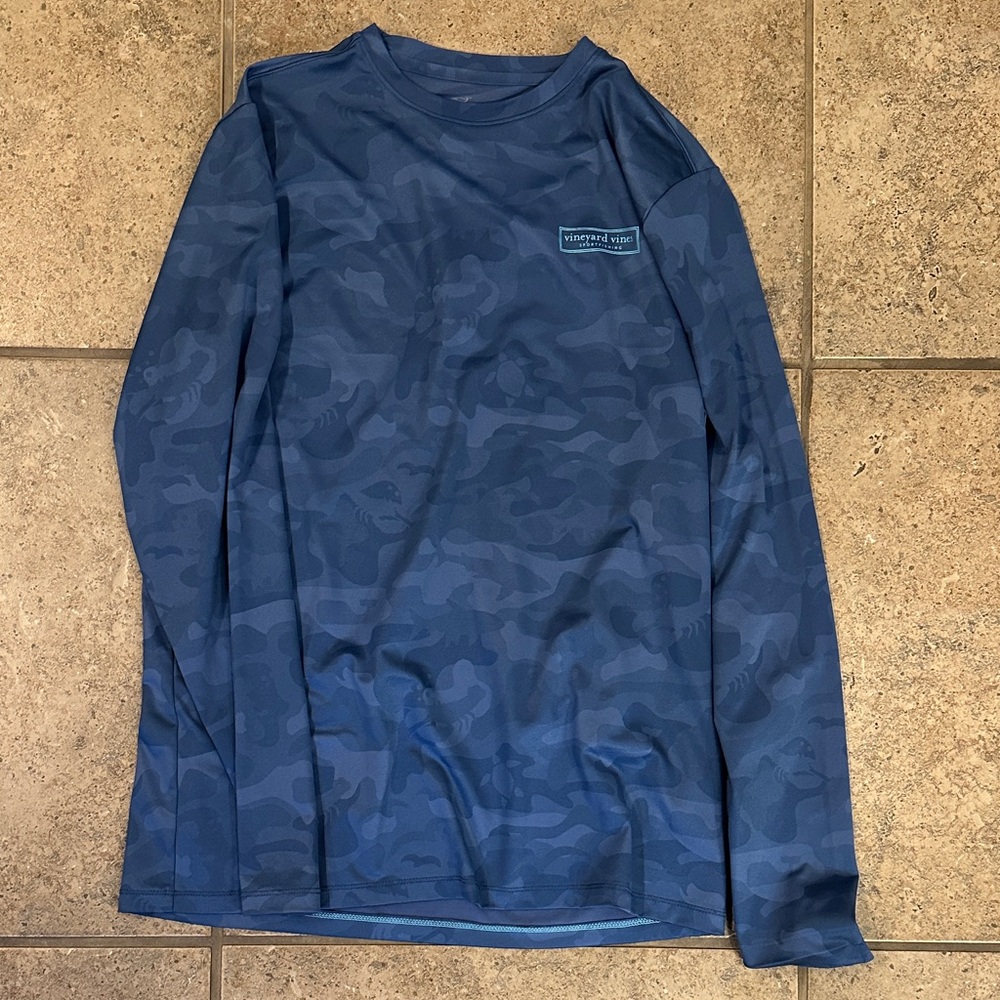 Blue Camo Vineyard Vines Long Sleeve Shirt